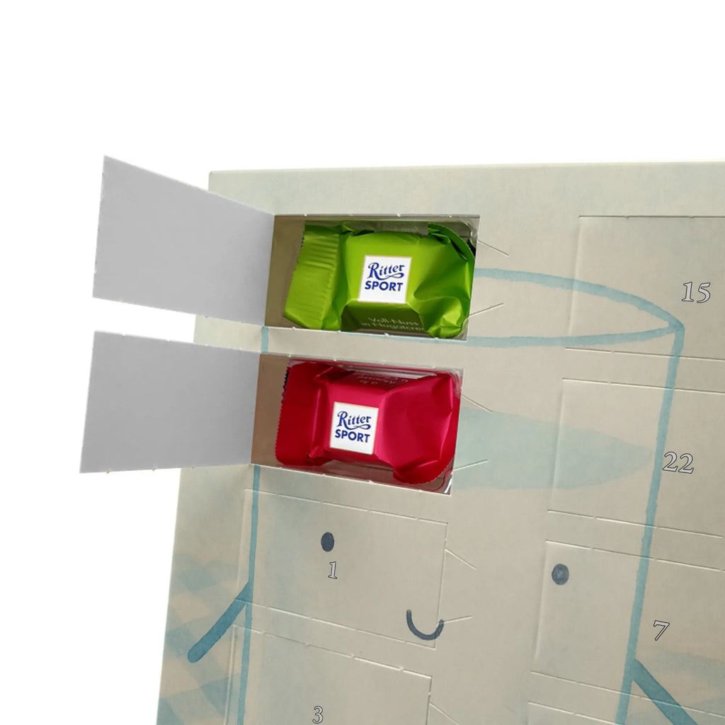 Chocolate advent calendar milk biscuit Design card, gift ideas, gifts, small animals, cute, cute animal motives, hand drawn, funny sayings, good mood, special gifts, animal lover, motif sweet, perfect couple, cookies, biscuit, invitation breakfast, romantic