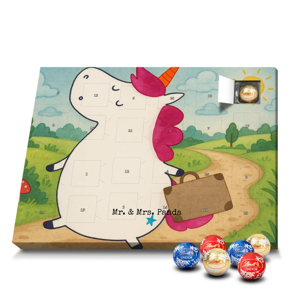Chocolate advent calendar unicorn Suitcase Design adventure, suitcase, travel, holiday present, luggage, traveler gift