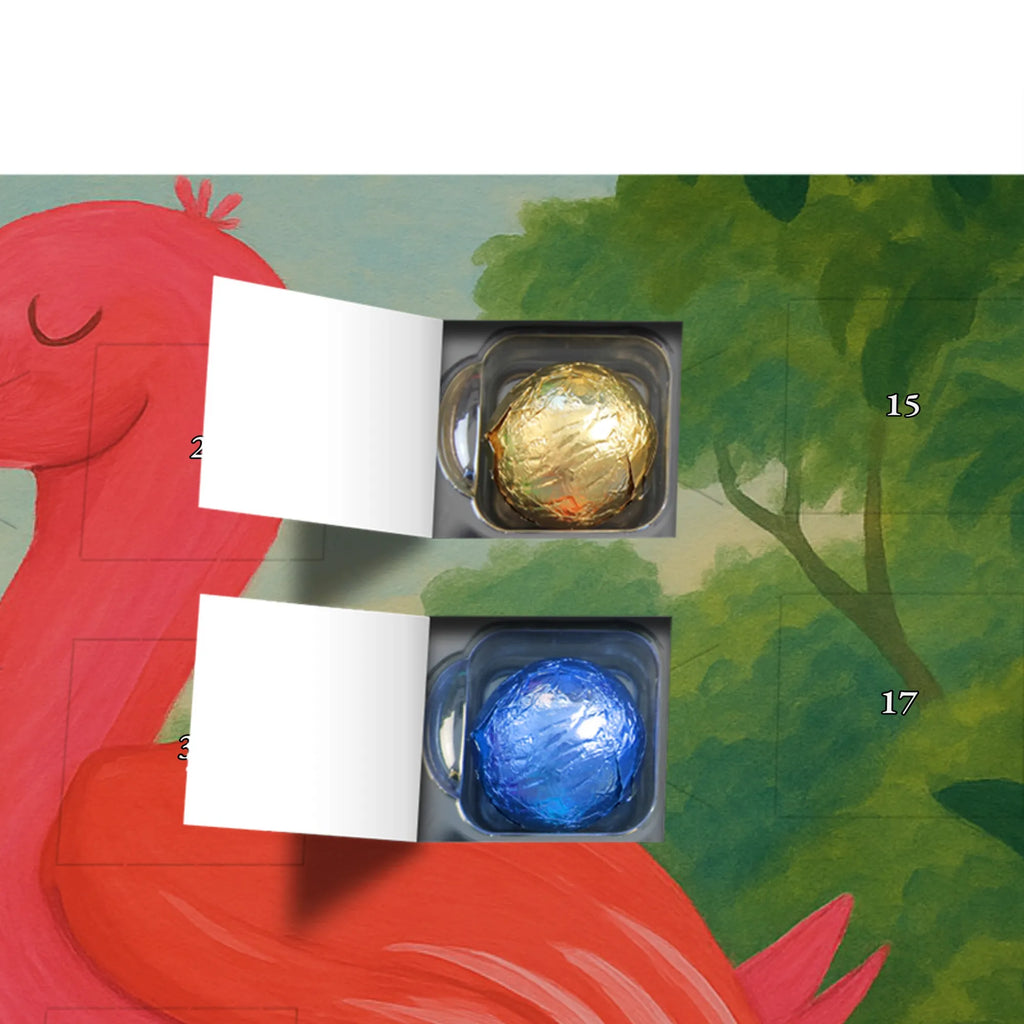 Chocolate advent calendar flamingo yoga Design children, gifts, gift idea, funny sayings, pink bird, bird of paradise, red, flamingo decoration, gift pink, adults, flamingo fans, vacation, unusual gifts in pink, pink gifts, girls gifts, small gifts, Caribbean feeling, relaxation, mindfulness, yoga exercise, bird, agitation, deep relaxation, anger