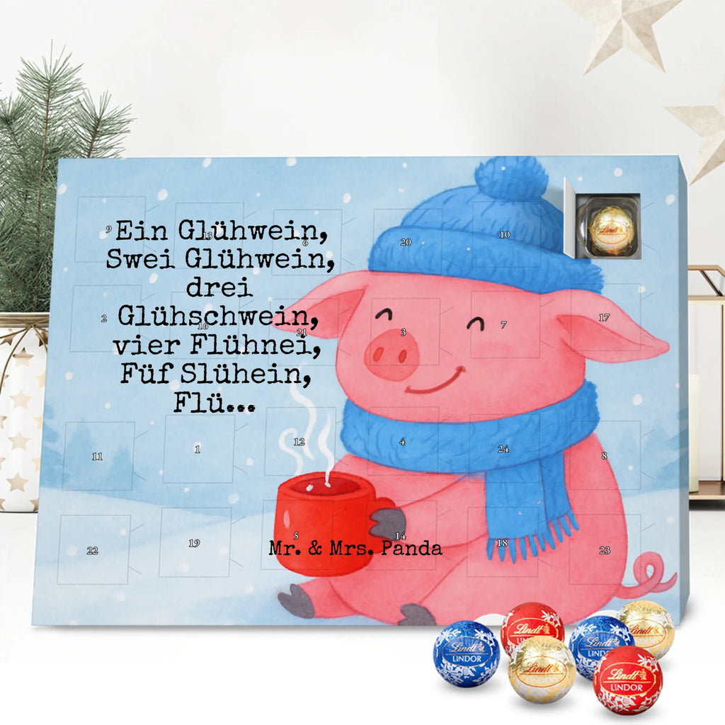 Chocolate advent calendar piggy Mulled wine Design Christmas time, snow, mulled wine, Christmas market, drunk, saying