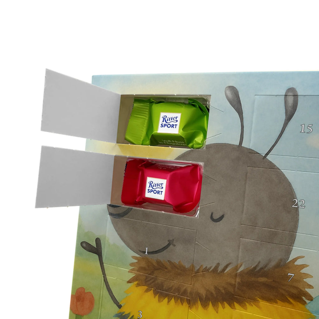 Chocolate advent calendar bumblebee fluffy Design card, gift ideas, gifts, small animals, cute, cute animal motives, hand drawn, funny sayings, good mood, special gifts, animal lover, Flower, Bumblebee, Fluffy, Nature