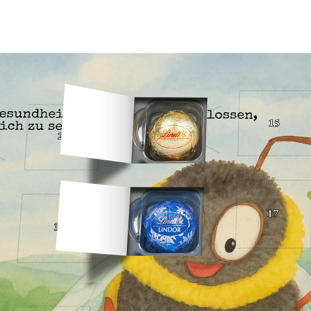 Chocolate advent calendar bumblebees shamrock Design card, gift ideas, gifts, small animals, cute, cute animal motives, hand drawn, funny sayings, good mood, special gifts, animal lover, bumblebee, saying happy, saying positive, saying beautiful, bee decoration, be happy, become happy