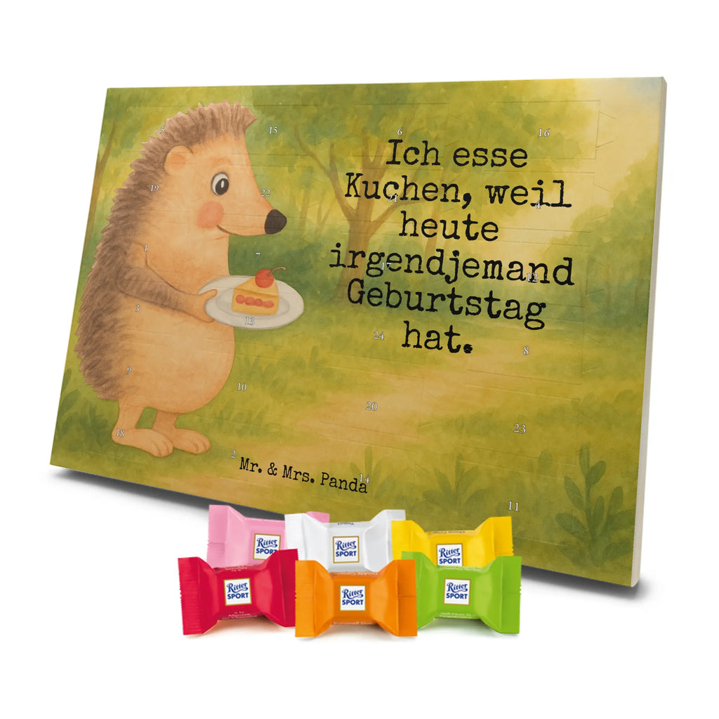 Chocolate advent calendar Hedgehog piece of cake Design card, gift ideas, gifts, small animals, cute, cute animal motives, hand drawn, funny sayings, good mood, special gifts, animal lover, baking gift, food saying, bake cake, birthday cake, invitation party, cake