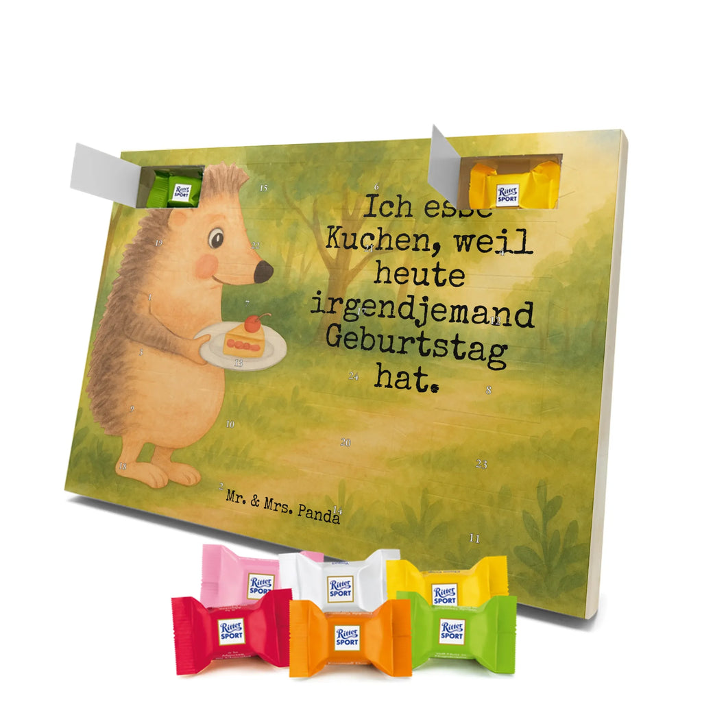 Chocolate advent calendar Hedgehog piece of cake Design card, gift ideas, gifts, small animals, cute, cute animal motives, hand drawn, funny sayings, good mood, special gifts, animal lover, baking gift, food saying, bake cake, birthday cake, invitation party, cake