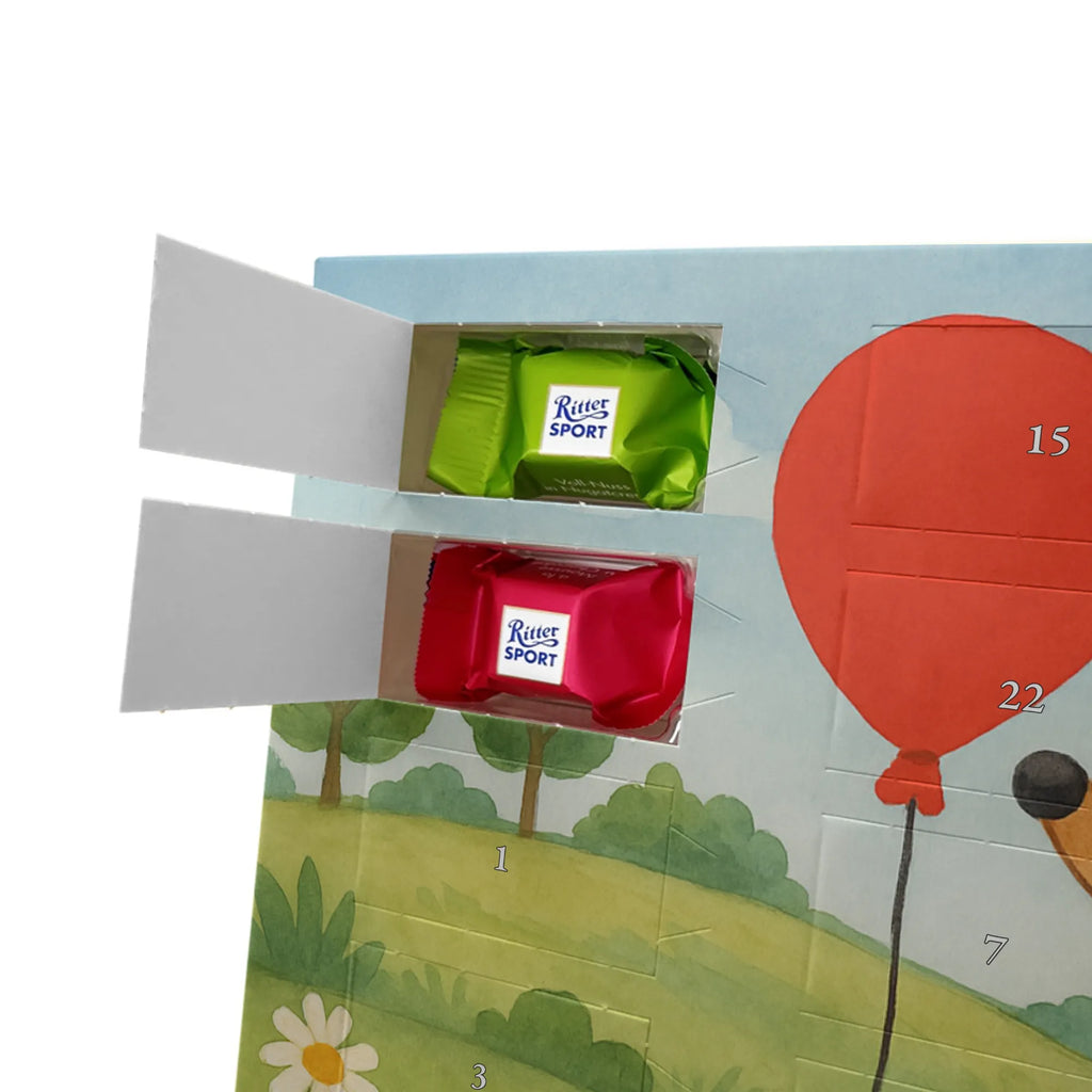 Chocolate advent calendar Hedgehog balloon Design card, gift ideas, gifts, small animals, cute, cute animal motives, hand drawn, funny sayings, good mood, special gifts, animal lover, Balloon, Birthday, Birthday Child