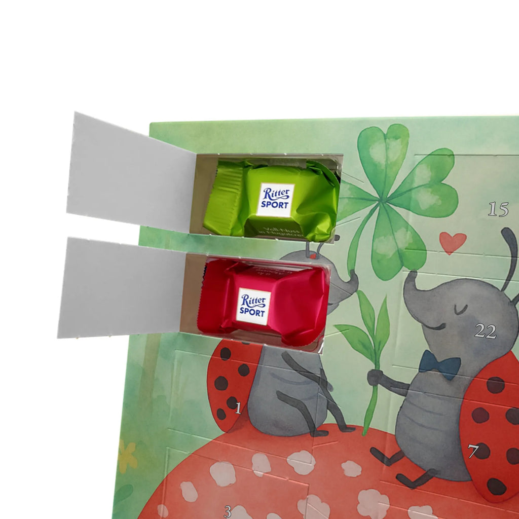 Chocolate advent calendar ladybug toadstool Design card, gift ideas, gifts, small animals, cute, cute animal motives, hand drawn, funny sayings, good mood, special gifts, animal lover, house of fleshy fungi, flat, toadstool, ladybird, at home