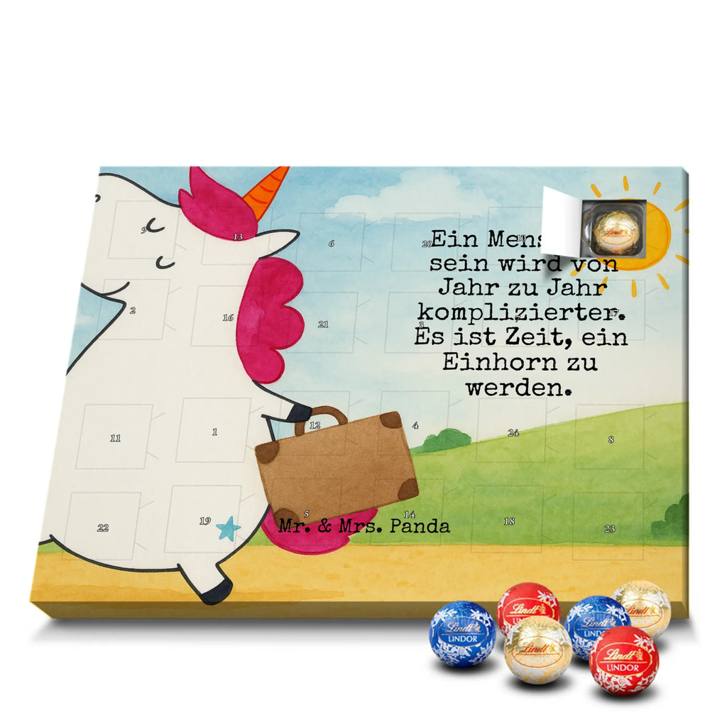 Chocolate advent calendar unicorn Suitcase Design adventure, suitcase, travel, holiday present, luggage, traveler gift