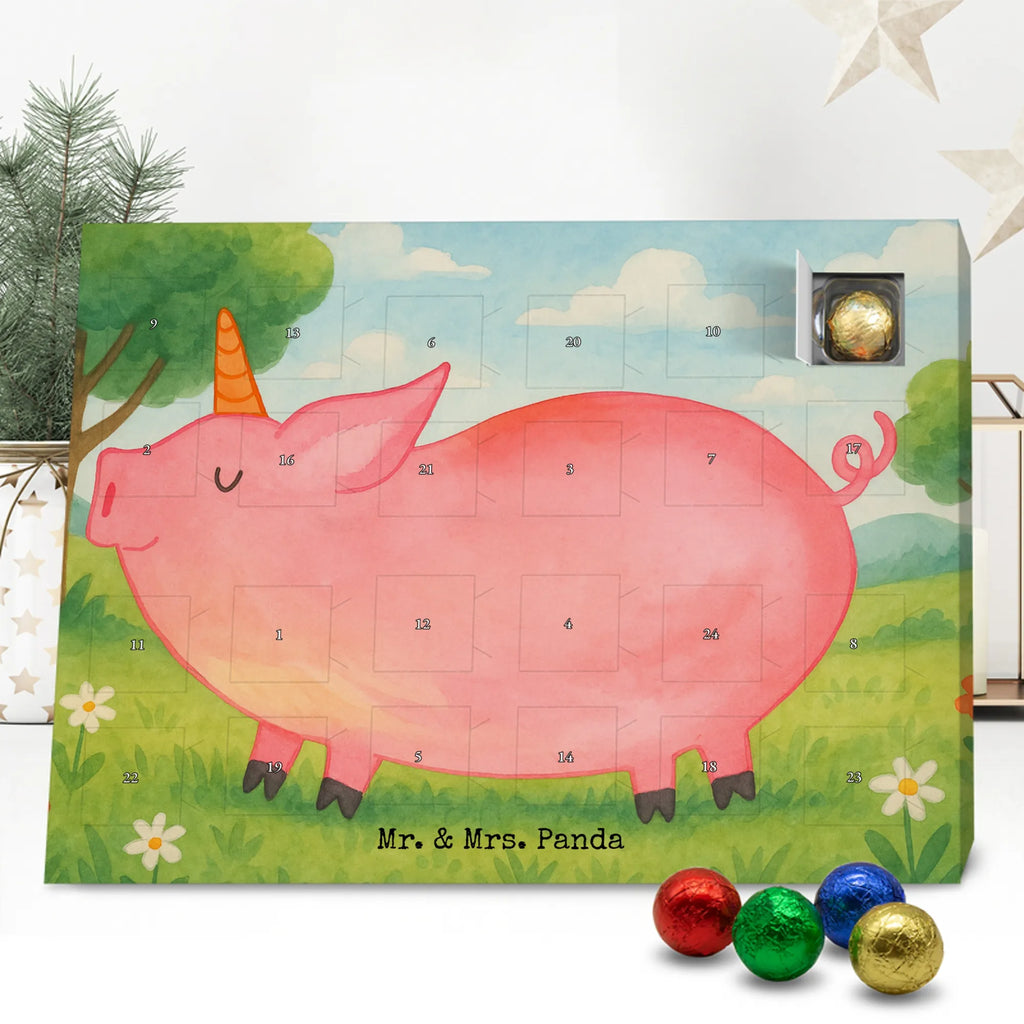 Chocolate advent calendar unicorn Pig Design Funny saying, pigcorn, piggycorn, girlfriend gift