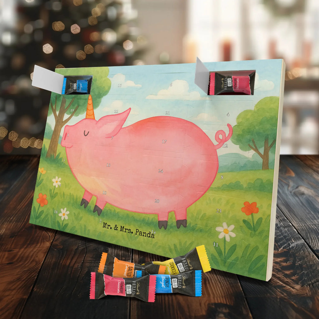 Chocolate advent calendar unicorn Pig Design Funny saying, pigcorn, piggycorn, girlfriend gift