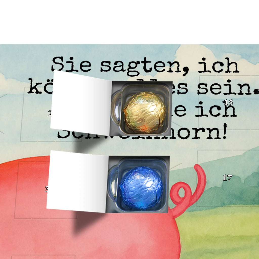 Chocolate advent calendar unicorn Pig Design Funny saying, pigcorn, piggycorn, girlfriend gift