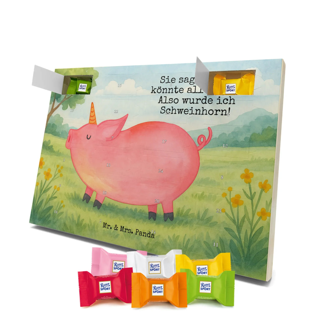 Chocolate advent calendar unicorn Pig Design Funny saying, pigcorn, piggycorn, girlfriend gift