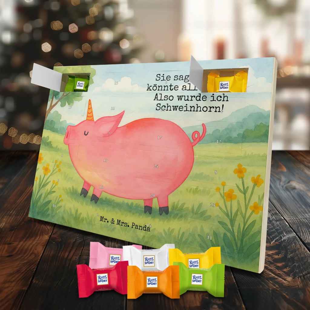 Chocolate advent calendar unicorn Pig Design Funny saying, pigcorn, piggycorn, girlfriend gift