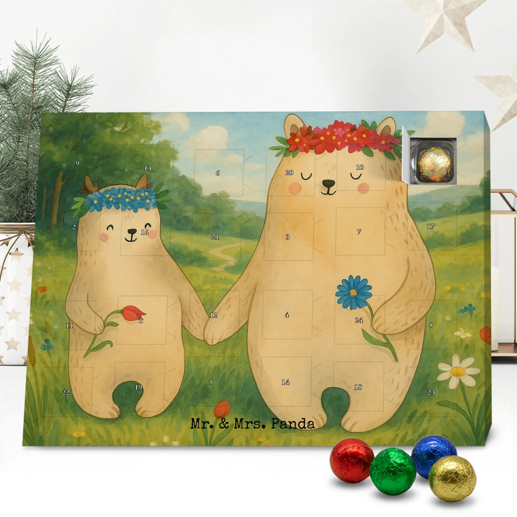 Chocolate advent calendar Bears with flower crown Design Father's Day, Mother's Day, favorite person, gift mommy. mother's day, daughter, daughters, best mommy, world best mommy, bears, favorite mommy, children, role model, child