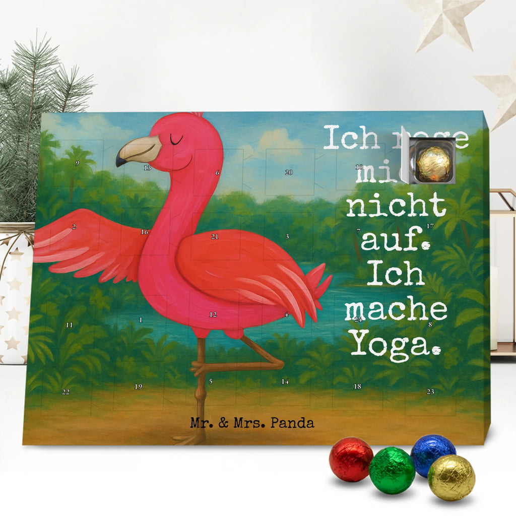 Chocolate advent calendar flamingo yoga Design children, gifts, gift idea, funny sayings, pink bird, bird of paradise, red, flamingo decoration, gift pink, adults, flamingo fans, vacation, unusual gifts in pink, pink gifts, girls gifts, small gifts, Caribbean feeling, relaxation, mindfulness, yoga exercise, bird, agitation, deep relaxation, anger