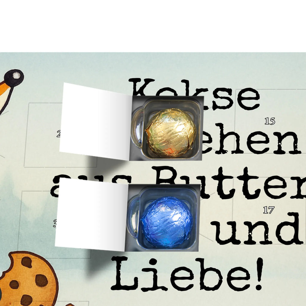 Chocolate advent calendar Fox biscuit Design animal lover, foxes, forest wildlife, clever as a fox, cookies, baking saying, kitchen decoration, christmas time, christmas present