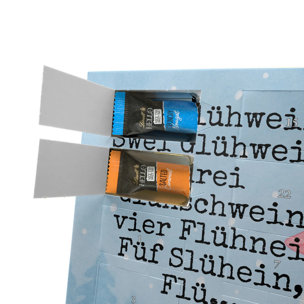 Chocolate advent calendar piggy Mulled wine Design Christmas time, snow, mulled wine, Christmas market, drunk, saying