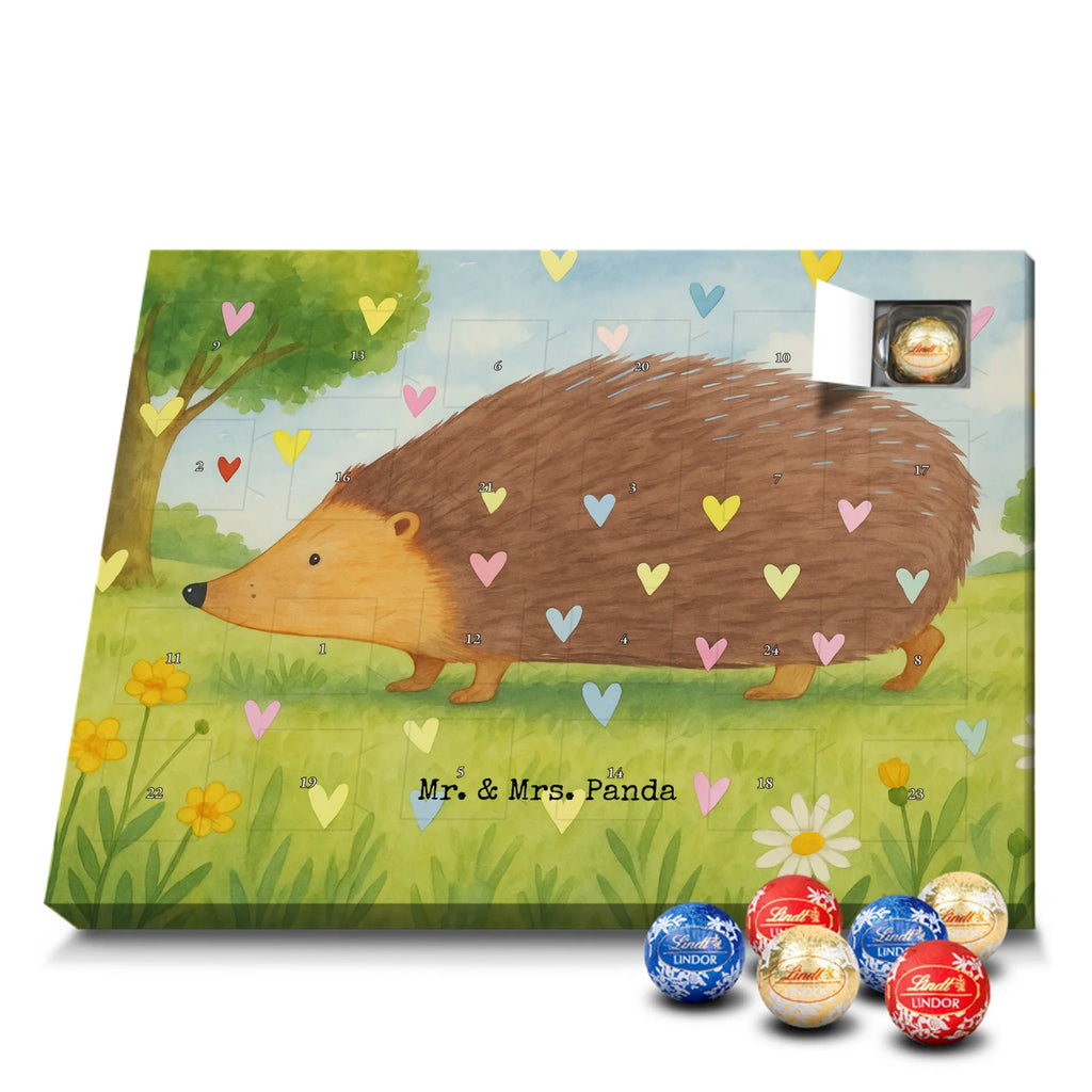 Chocolate advent calendar Hedgehog hearts Design card, gift ideas, gifts, small animals, cute, cute animal motives, hand drawn, funny sayings, good mood, special gifts, animal lover, hearts, trust, kiss, heart