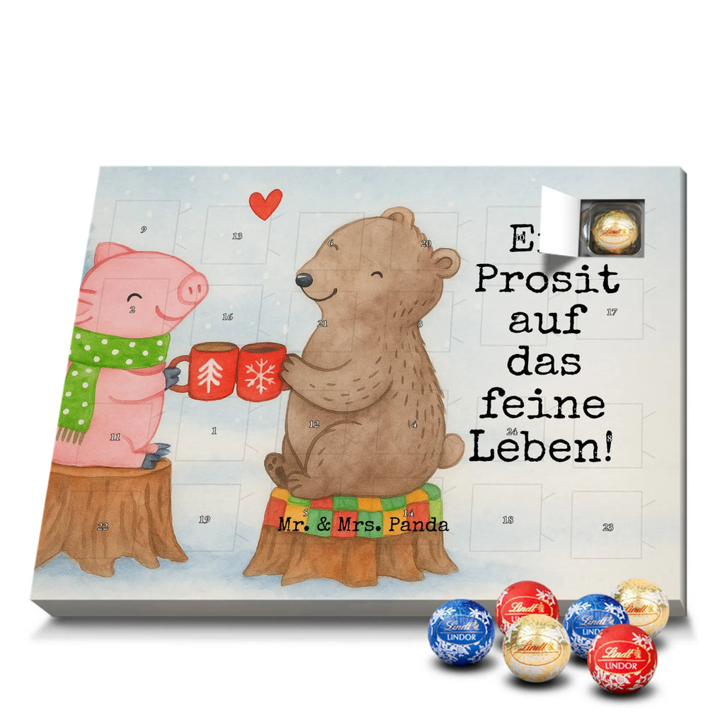 Chocolate advent calendar Glowing Pig Bash Design snow, Christmas time