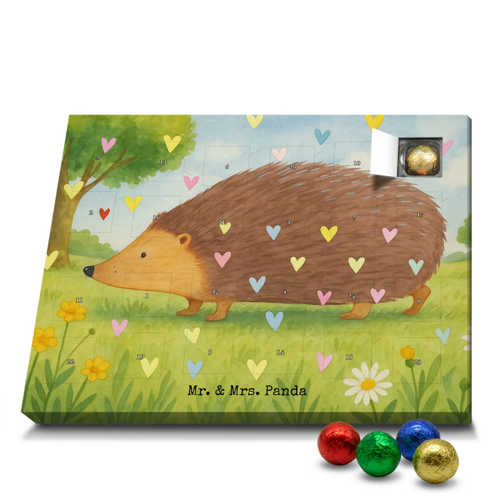 Chocolate advent calendar Hedgehog hearts Design card, gift ideas, gifts, small animals, cute, cute animal motives, hand drawn, funny sayings, good mood, special gifts, animal lover, hearts, trust, kiss, heart