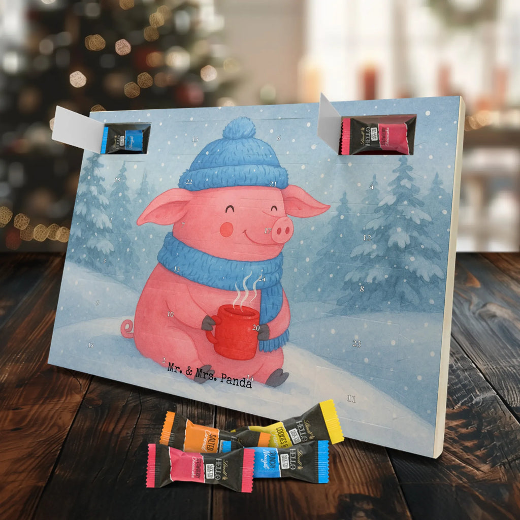 Chocolate advent calendar Pig Mulled wine Design Christmas time, snow, mulled wine, mulled pig, Christmas market, punch