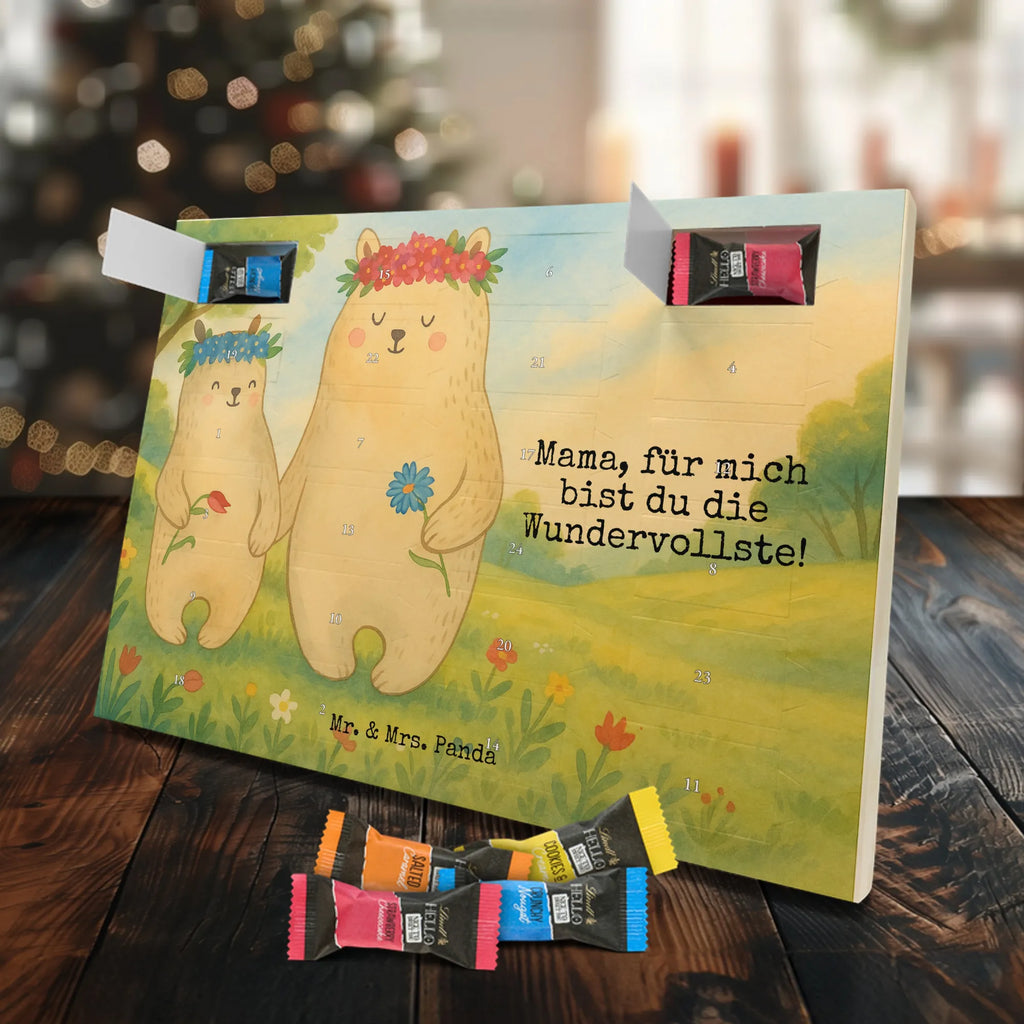 Chocolate advent calendar Bears with flower crown Design Father's Day, Mother's Day, favorite person, gift mommy. mother's day, daughter, daughters, best mommy, world best mommy, bears, favorite mommy, children, role model, child