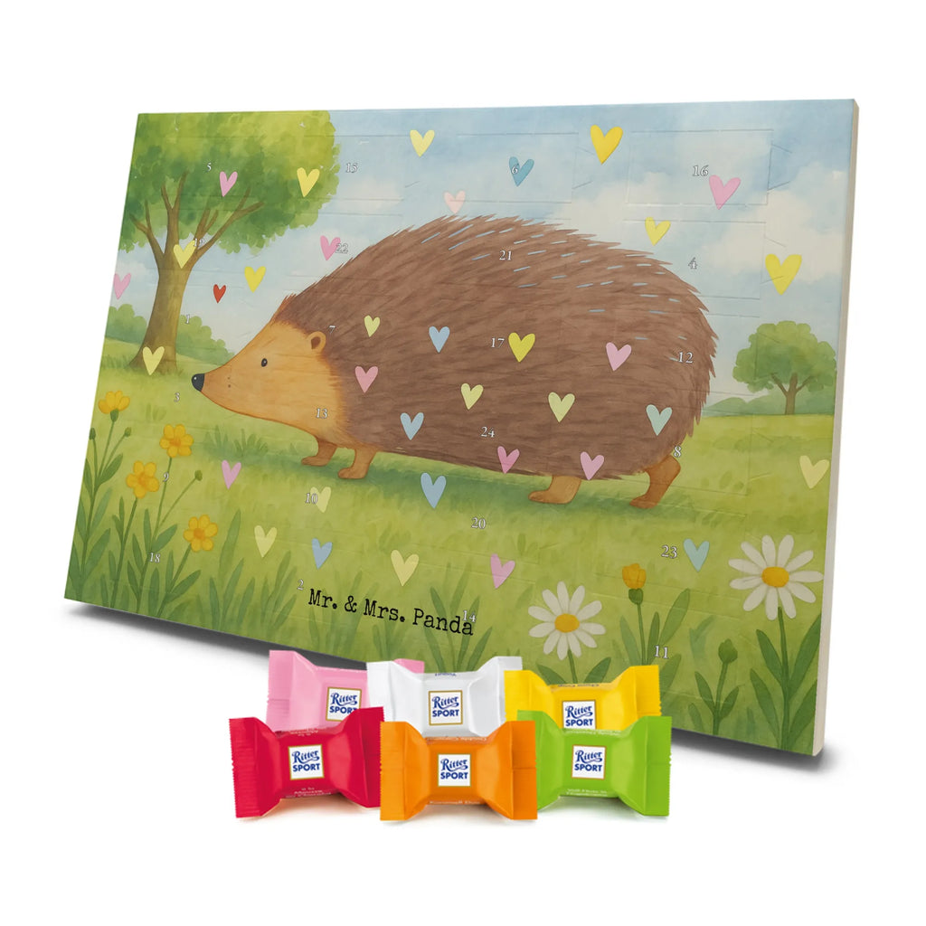 Chocolate advent calendar Hedgehog hearts Design card, gift ideas, gifts, small animals, cute, cute animal motives, hand drawn, funny sayings, good mood, special gifts, animal lover, hearts, trust, kiss, heart