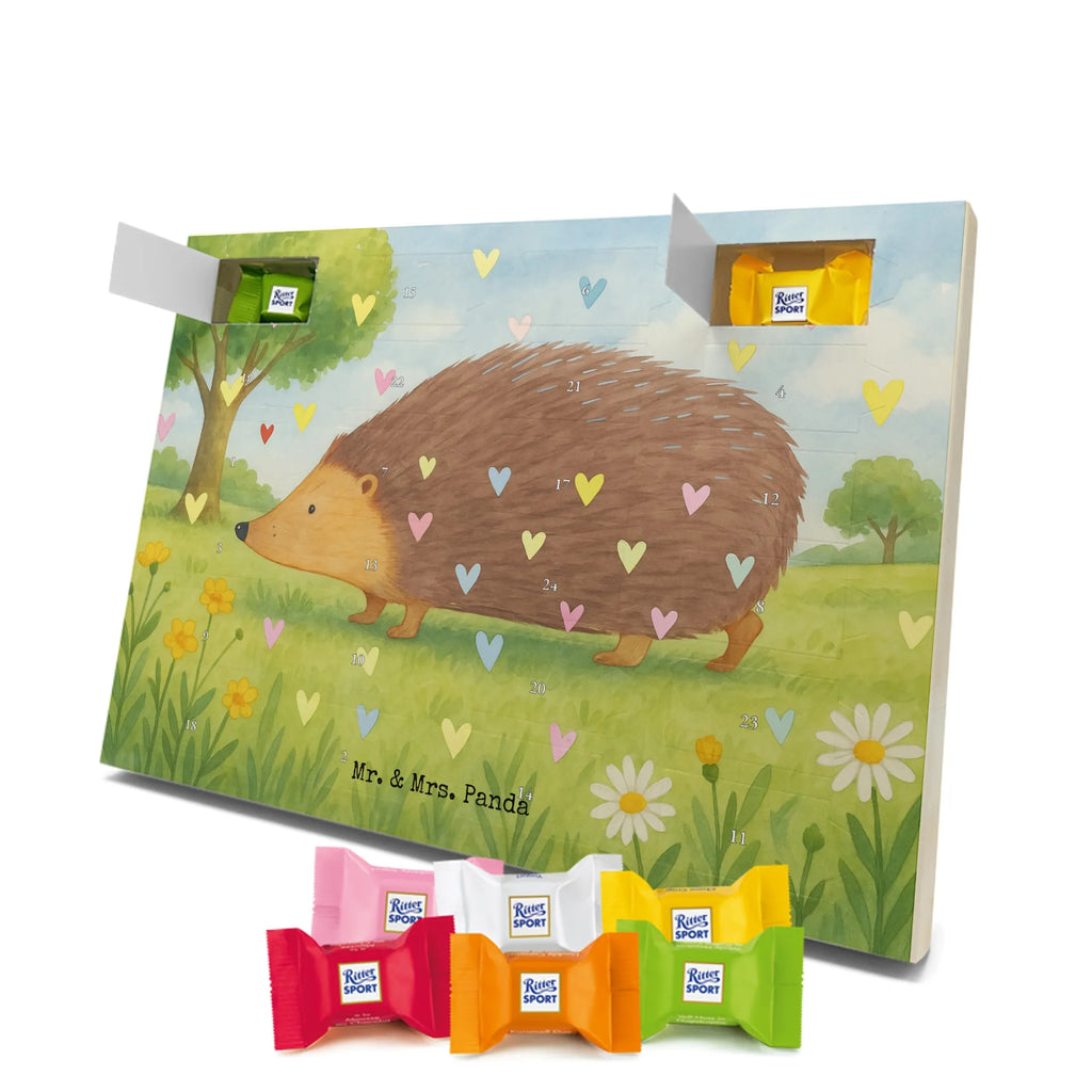 Chocolate advent calendar Hedgehog hearts Design card, gift ideas, gifts, small animals, cute, cute animal motives, hand drawn, funny sayings, good mood, special gifts, animal lover, hearts, trust, kiss, heart