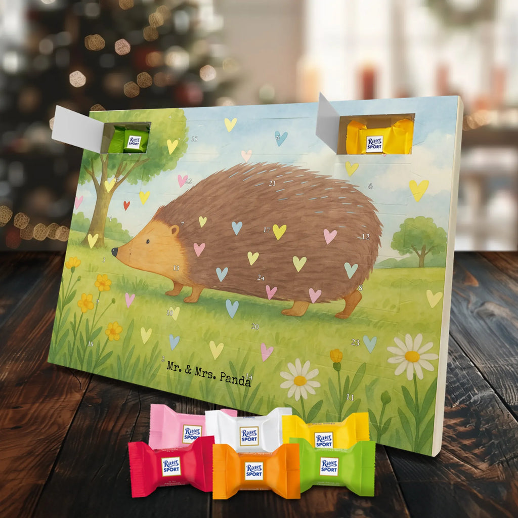 Chocolate advent calendar Hedgehog hearts Design card, gift ideas, gifts, small animals, cute, cute animal motives, hand drawn, funny sayings, good mood, special gifts, animal lover, hearts, trust, kiss, heart