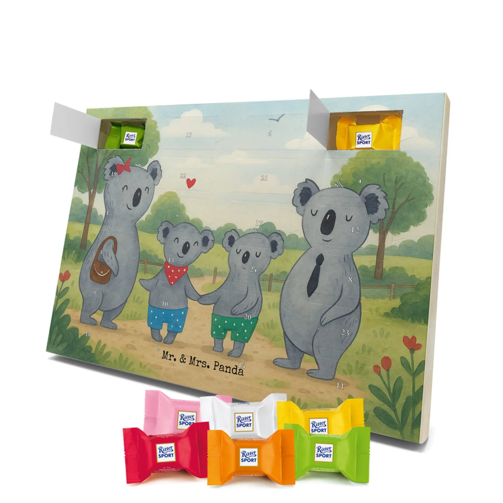 Chocolate advent calendar Koala family with two kids Design Father's Day, Mother's Day, favourite family, family time, koala family, best family, koala bear, family life