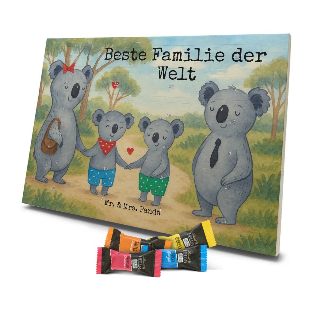Chocolate advent calendar Koala family with two kids Design Father's Day, Mother's Day, favourite family, family time, koala family, best family, koala bear, family life