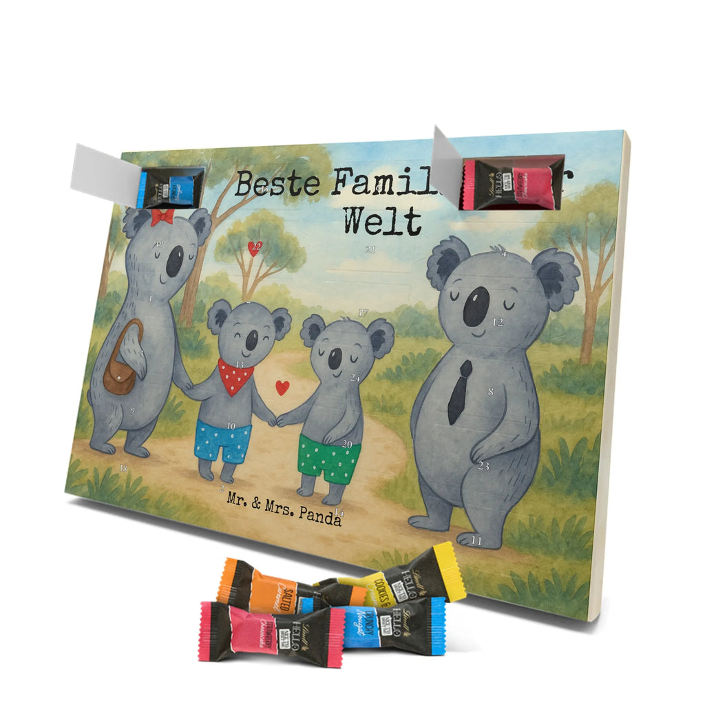 Chocolate advent calendar Koala family with two kids Design Father's Day, Mother's Day, favourite family, family time, koala family, best family, koala bear, family life