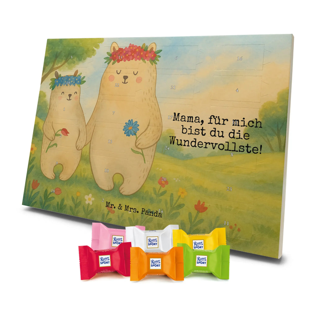 Chocolate advent calendar Bears with flower crown Design Father's Day, Mother's Day, favorite person, gift mommy. mother's day, daughter, daughters, best mommy, world best mommy, bears, favorite mommy, children, role model, child