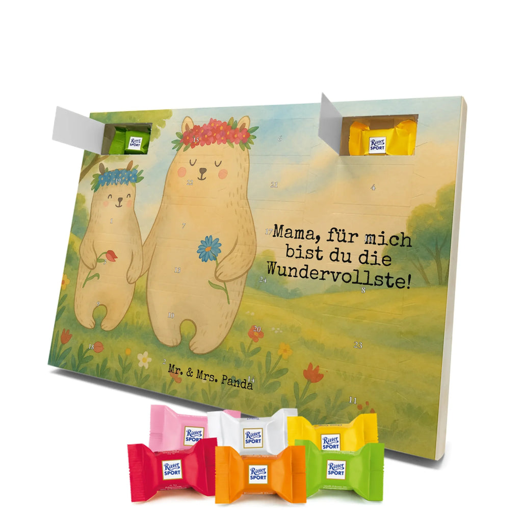 Chocolate advent calendar Bears with flower crown Design Father's Day, Mother's Day, favorite person, gift mommy. mother's day, daughter, daughters, best mommy, world best mommy, bears, favorite mommy, children, role model, child