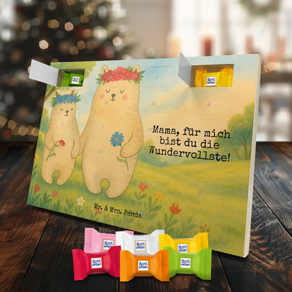 Chocolate advent calendar Bears with flower crown Design Father's Day, Mother's Day, favorite person, gift mommy. mother's day, daughter, daughters, best mommy, world best mommy, bears, favorite mommy, children, role model, child