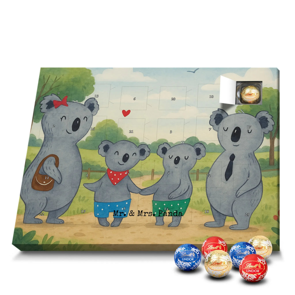 Chocolate advent calendar Koala family with two kids Design Father's Day, Mother's Day, favourite family, family time, koala family, best family, koala bear, family life