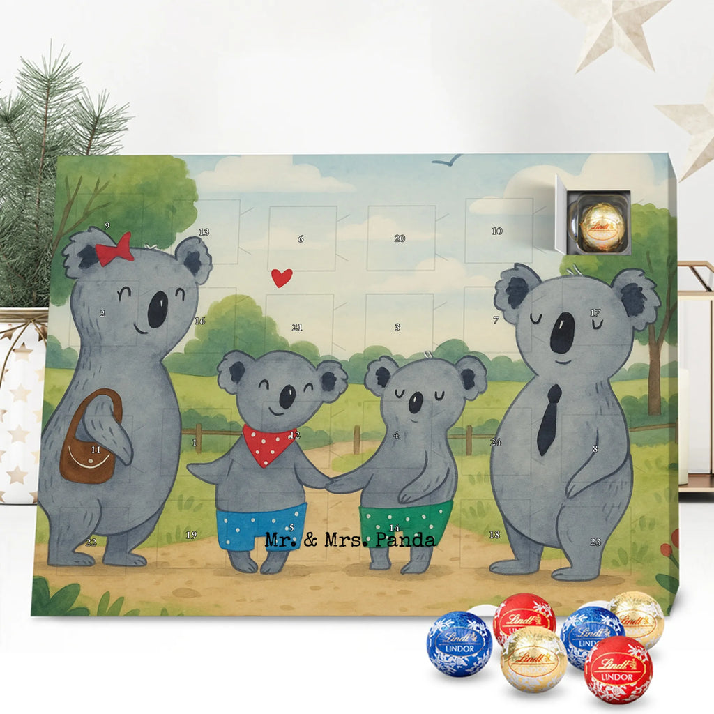 Chocolate advent calendar Koala family with two kids Design Father's Day, Mother's Day, favourite family, family time, koala family, best family, koala bear, family life