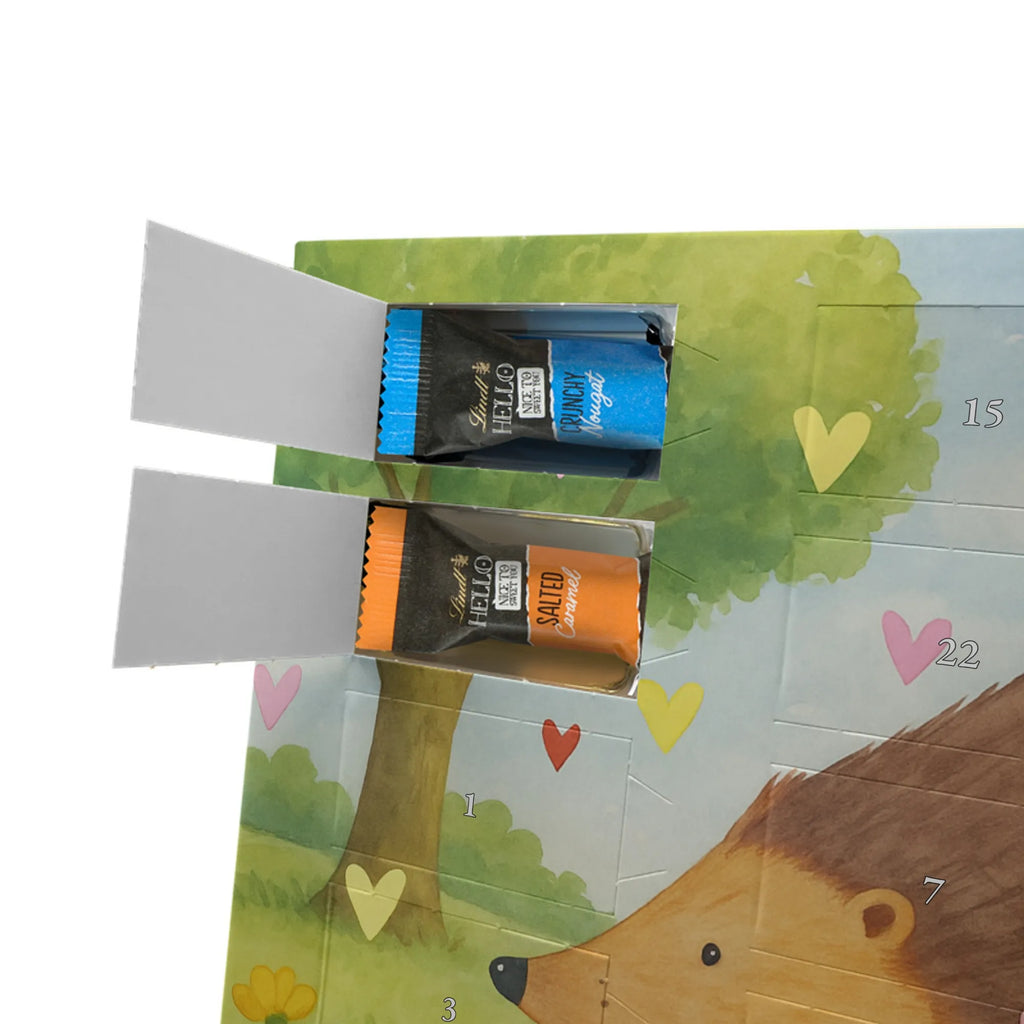 Chocolate advent calendar Hedgehog hearts Design card, gift ideas, gifts, small animals, cute, cute animal motives, hand drawn, funny sayings, good mood, special gifts, animal lover, hearts, trust, kiss, heart