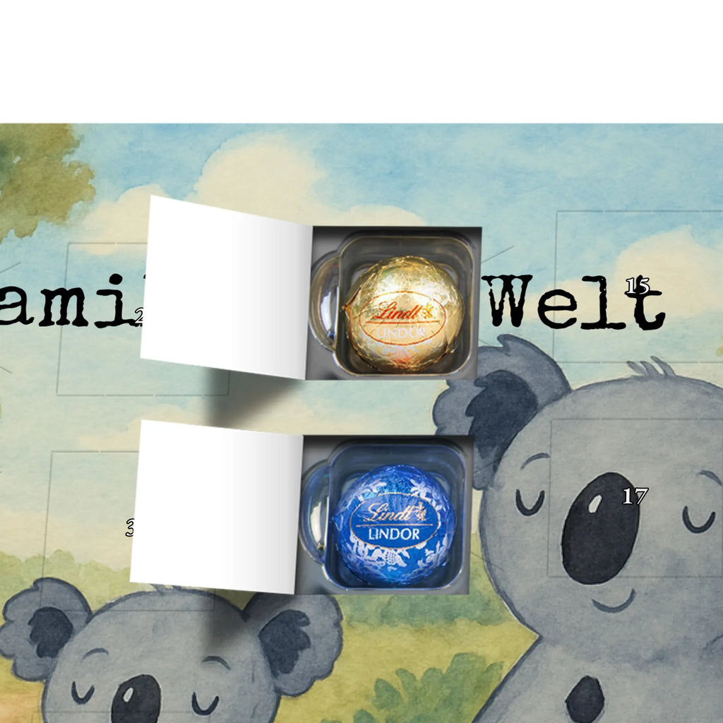 Chocolate advent calendar Koala family with two kids Design Father's Day, Mother's Day, favourite family, family time, koala family, best family, koala bear, family life