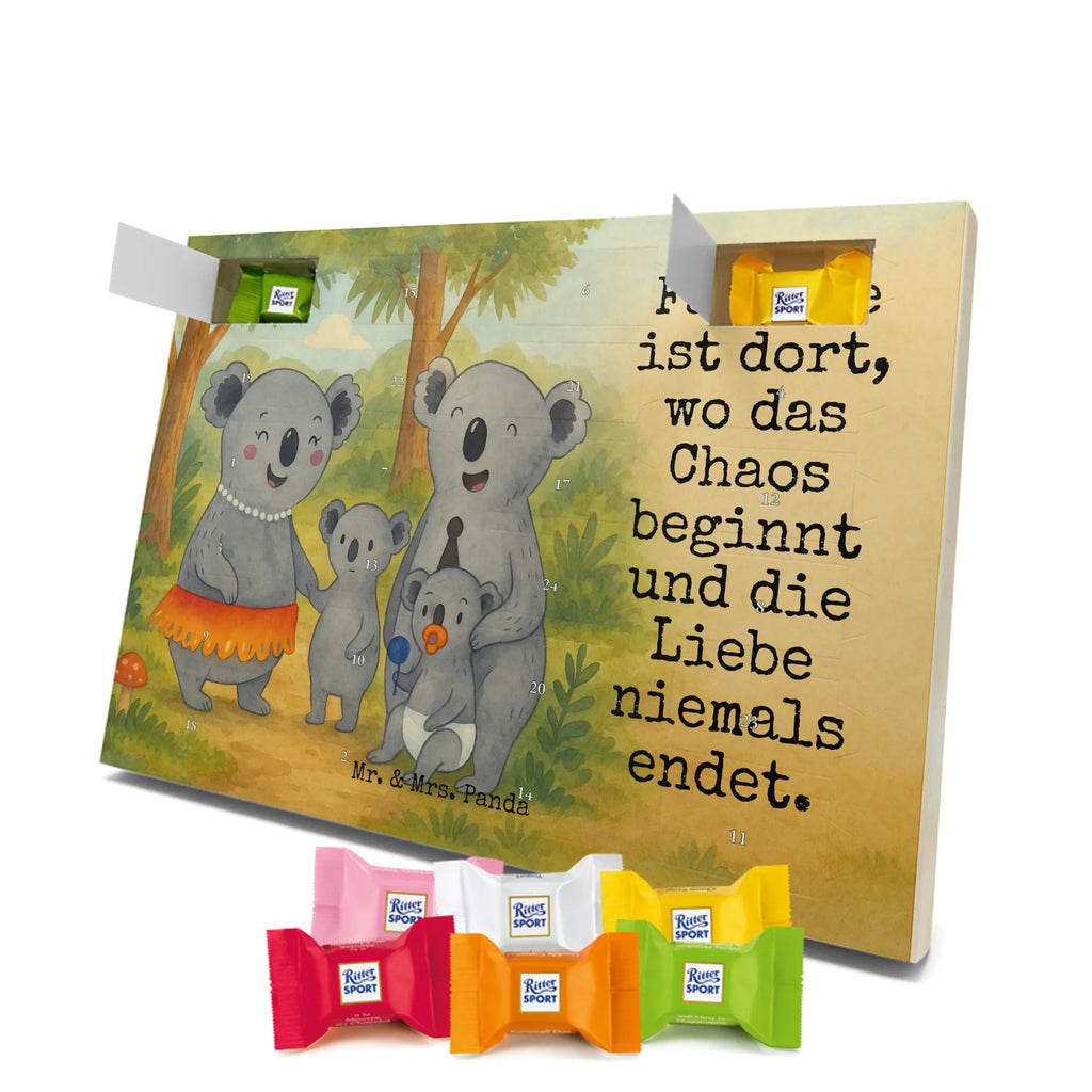 Chocolate advent calendar Koala Family Design Father's Day, Mother's Day, siblings, family life, children