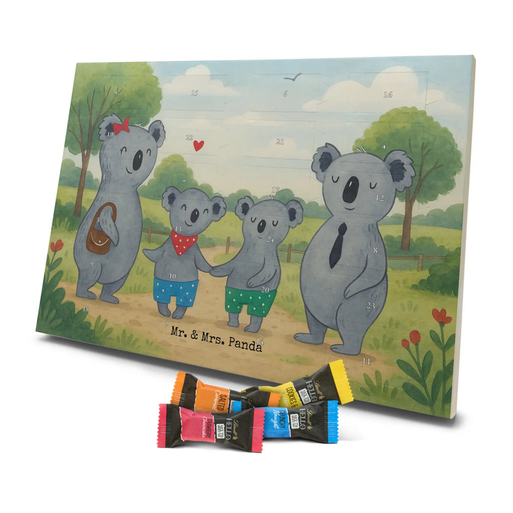 Chocolate advent calendar Koala family with two kids Design Father's Day, Mother's Day, favourite family, family time, koala family, best family, koala bear, family life