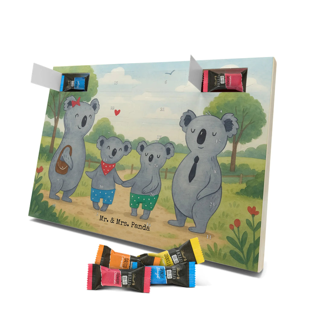 Chocolate advent calendar Koala family with two kids Design Father's Day, Mother's Day, favourite family, family time, koala family, best family, koala bear, family life
