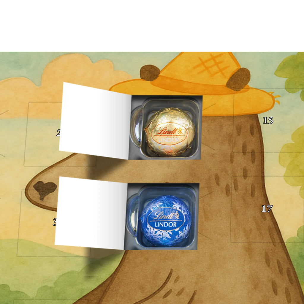 Chocolate advent calendar Bears with hats Design Father's Day, Mother's Day, father, role model, son, sons, children, favourite person, father-son, child, father's day