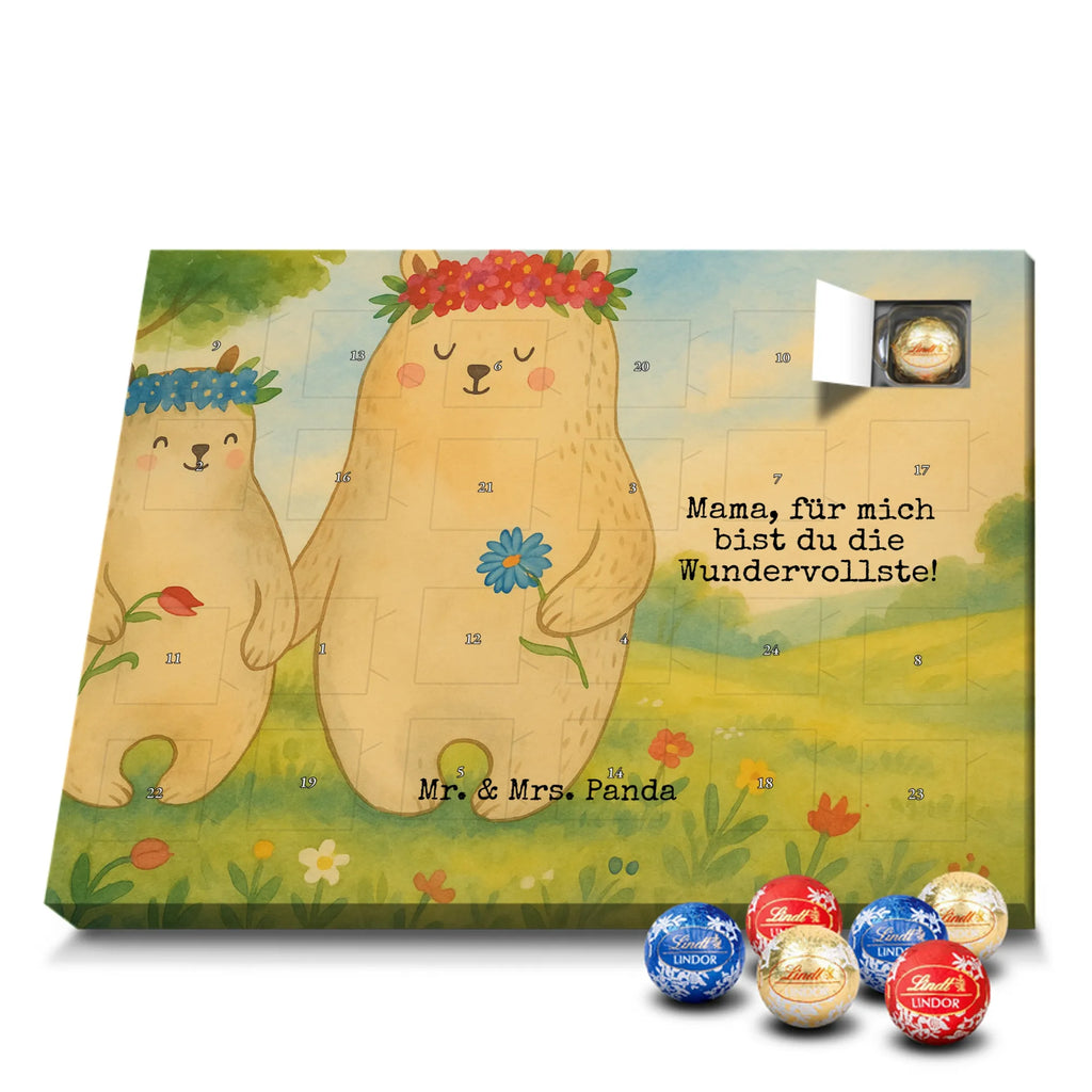 Chocolate advent calendar Bears with flower crown Design Father's Day, Mother's Day, favorite person, gift mommy. mother's day, daughter, daughters, best mommy, world best mommy, bears, favorite mommy, children, role model, child