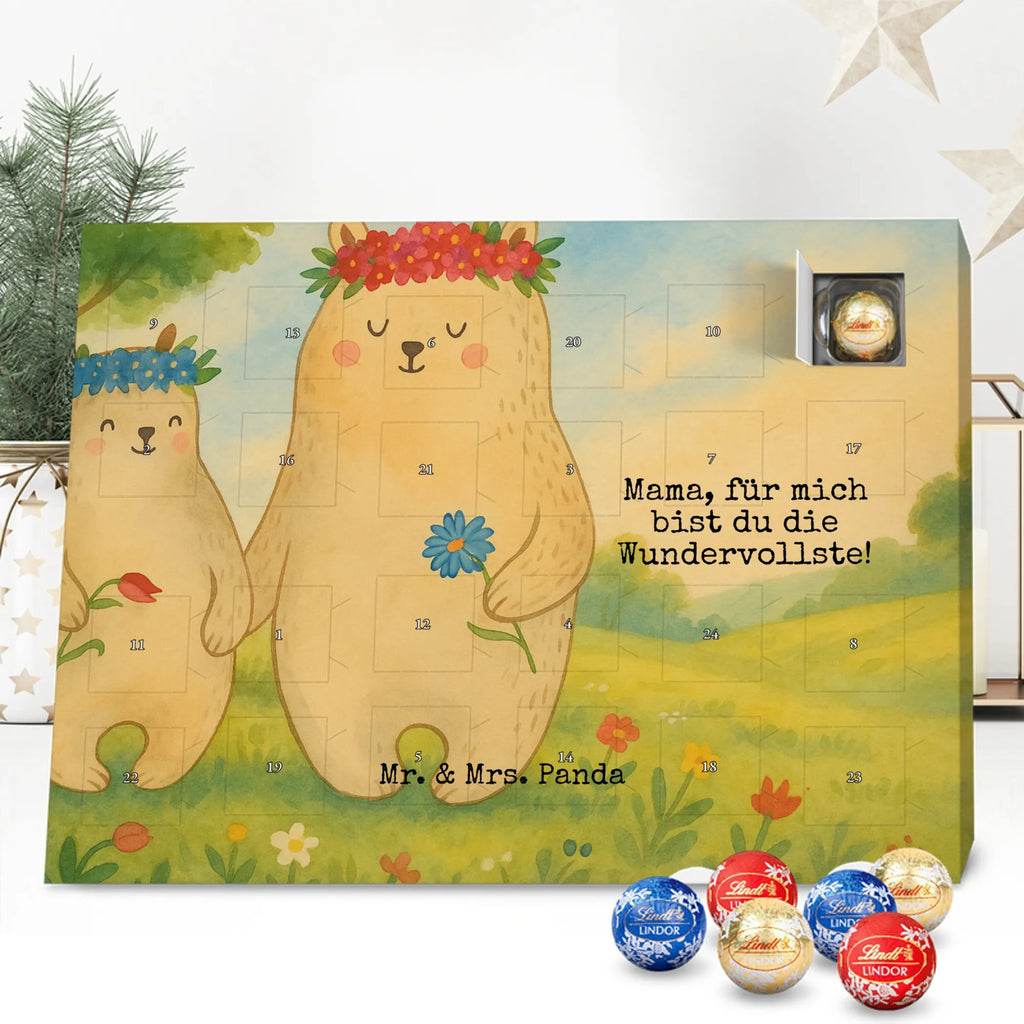 Chocolate advent calendar Bears with flower crown Design Father's Day, Mother's Day, favorite person, gift mommy. mother's day, daughter, daughters, best mommy, world best mommy, bears, favorite mommy, children, role model, child