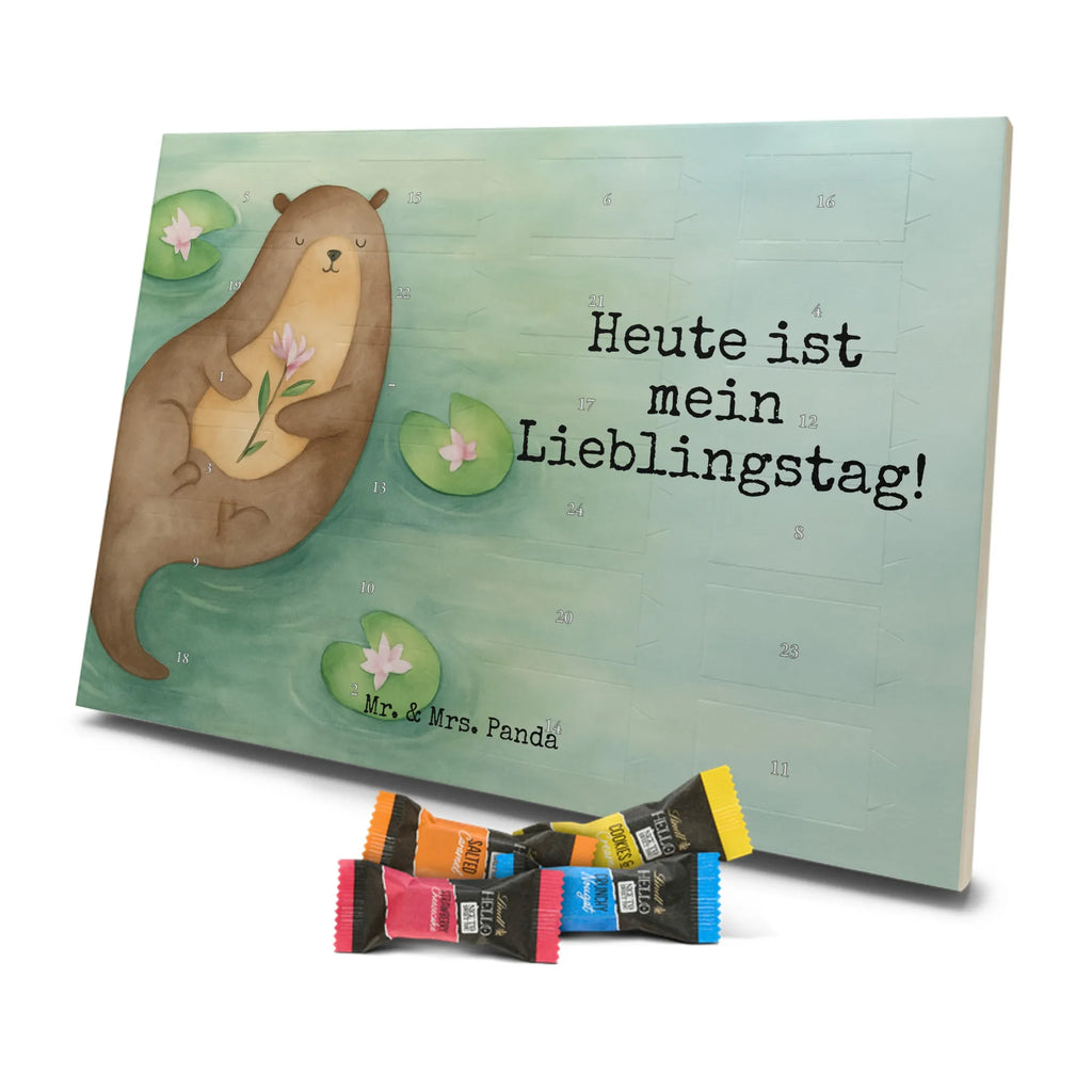 Chocolate advent calendar otter Water Lily Design animal lover, marten, sea otter, European otter, water mammal, aquatic animal, baby otter, predator, water, otter gifts, gift ideas for animal lovers, animal, mammal, water animal, gifts for people in love