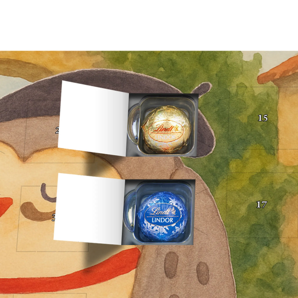 Chocolate advent calendar Owl France Design gift ideas, birthday present, forest animal, bird, nocturnal, illustrated, romantic gift, owl decor, Say beautiful, Life is beautiful, France, Owls, Say French, Owl decoration