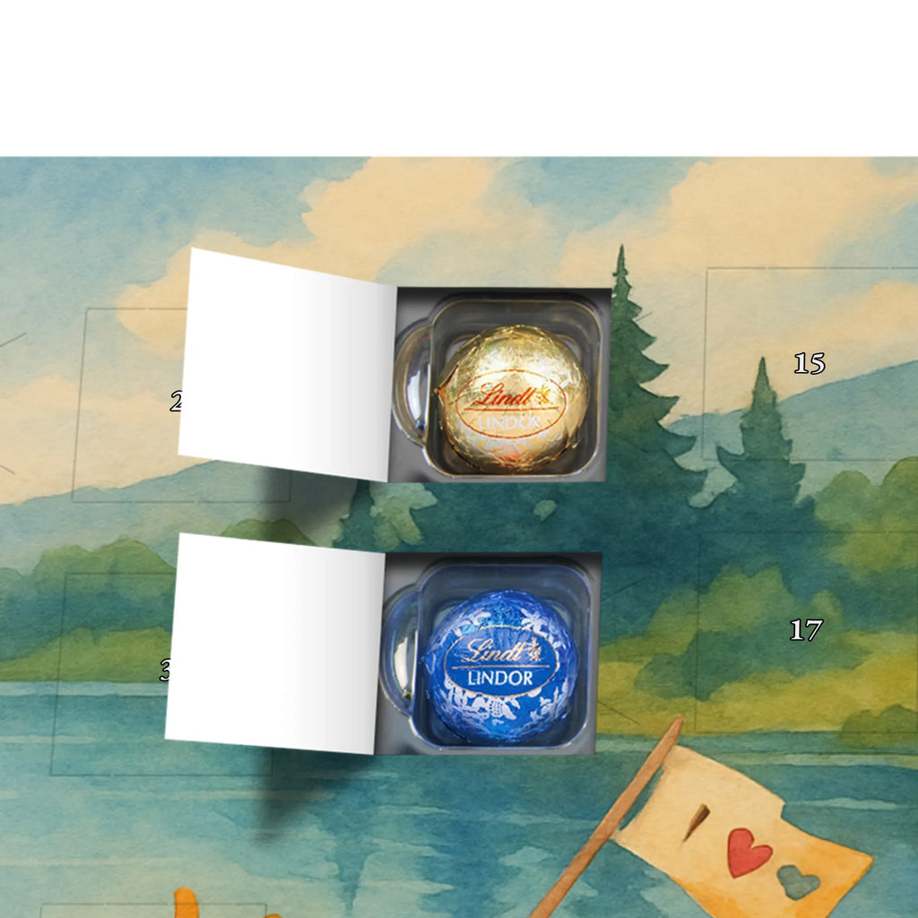 Chocolate advent calendar Penguin fishing boat Design North Pole, Penguins, boat, divorce, fishing boat, gift idea heartache, penguins, new beginning, enjoy, fishing, love of life, new start, separation