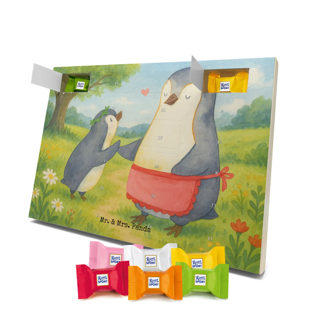 Chocolate advent calendar Penguin with child Design Father's Day, Mother's Day, Mother, Mummy, Gift, Birthday