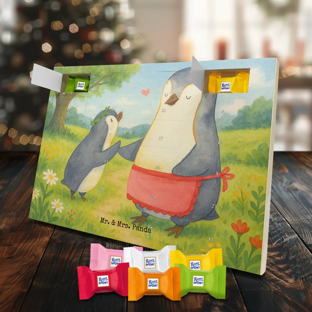 Chocolate advent calendar Penguin with child Design Father's Day, Mother's Day, Mother, Mummy, Gift, Birthday