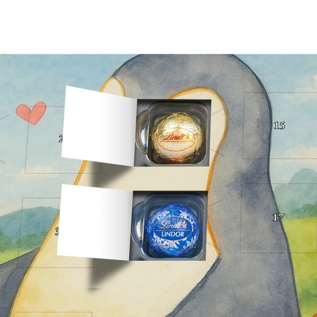 Chocolate advent calendar Penguin with child Design Father's Day, Mother's Day, Mother, Mummy, Gift, Birthday